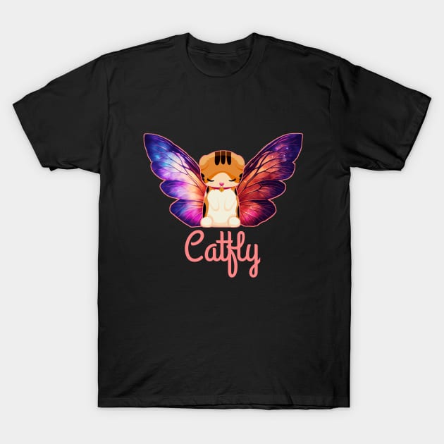 Catfly, cat with butterfly wing T-Shirt by afmr.2007@gmail.com